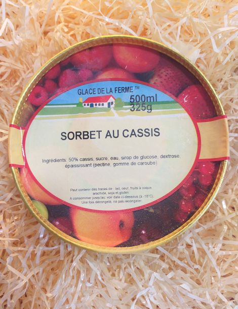 Sorbet au cassis de la Ferme Bidard 500ml